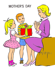 Holiday coloring pages - Mothers Day