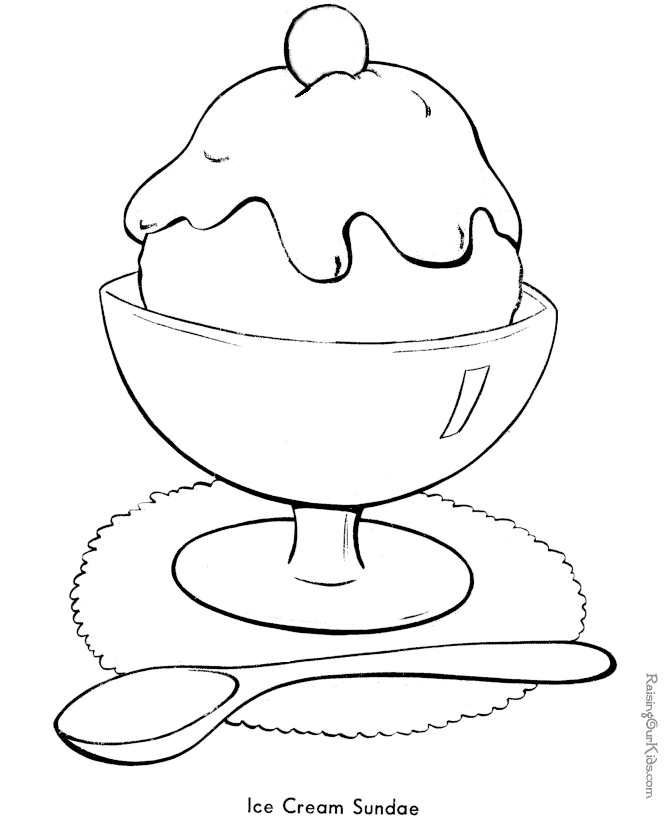 ice cream parlor coloring pages - photo #34