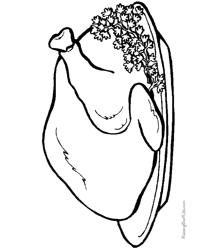 Thanksgiving dinner coloring page