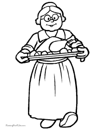 Free Thanksgiving food coloring pages