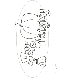 Happy Thanksgiving coloring book pages