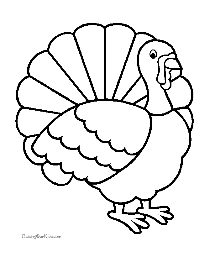 a turkey for thanksgiving coloring pages - photo #4