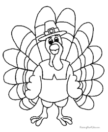 Printable Thanksgiving kid coloring pages