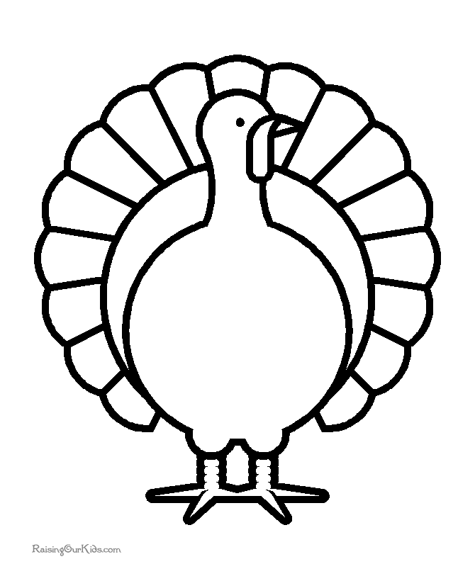 a turkey for thanksgiving coloring pages - photo #12