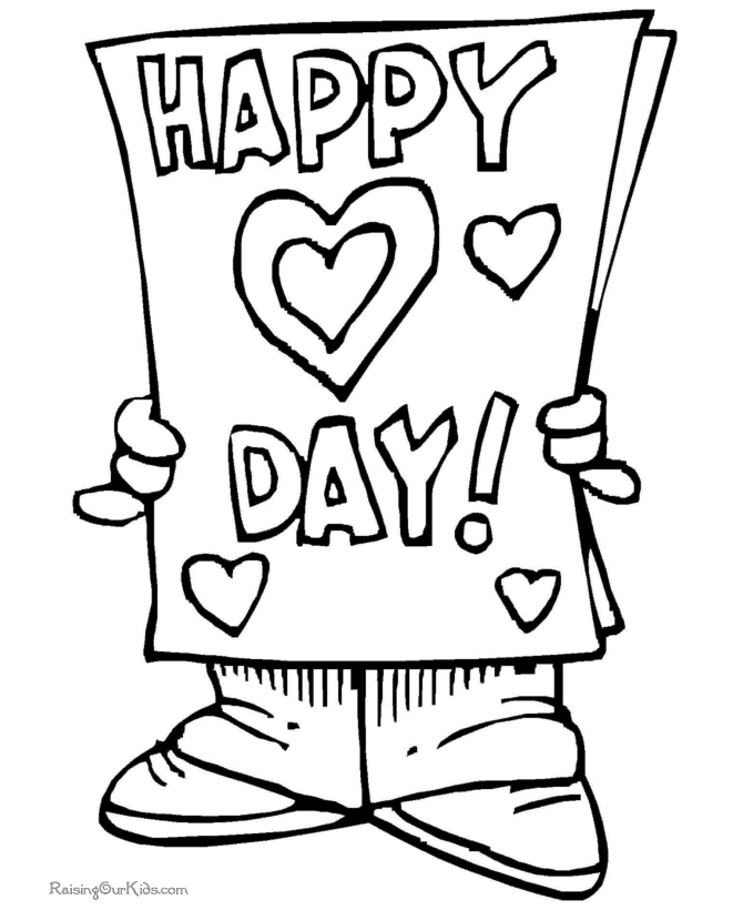 valentine coloring pages for kids to parents - photo #28