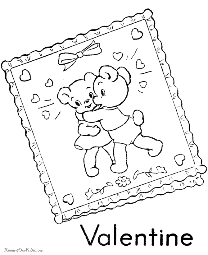 valentine cards coloring pages - photo #42