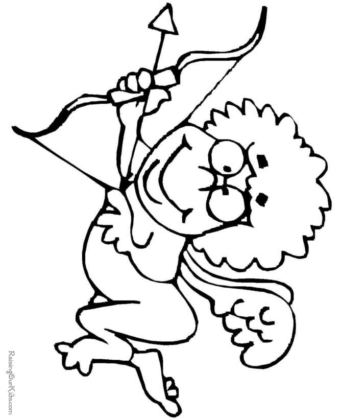 valentine cupid coloring pages - photo #18