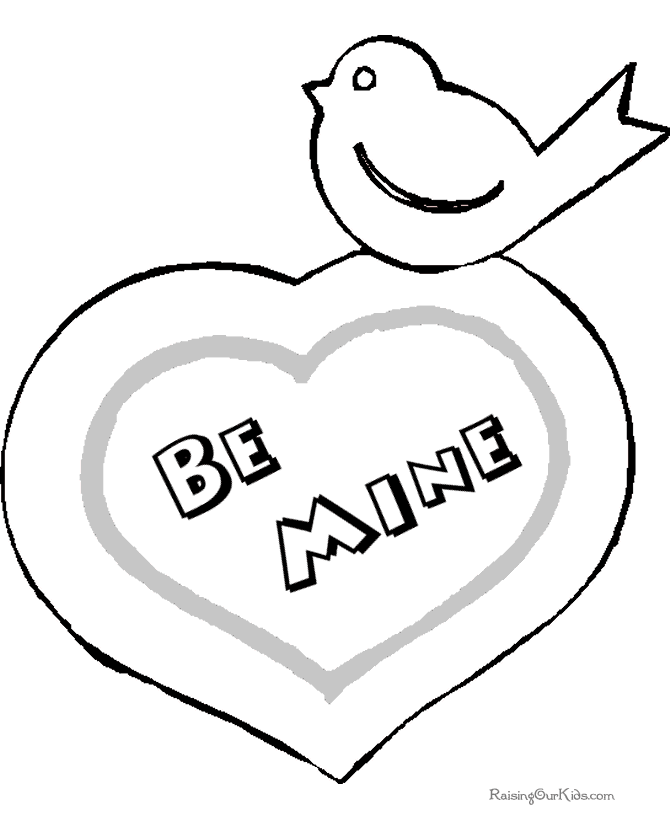 valentine heart coloring pages free - photo #23