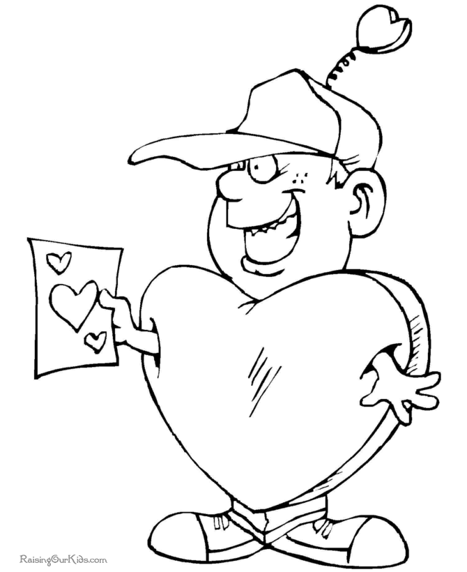 Free printable Valentine Day coloring pages