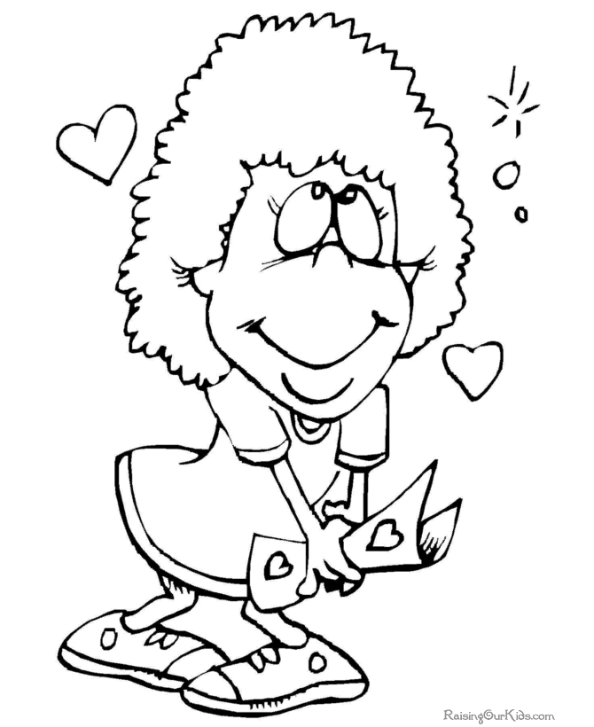 pre school valentine coloring pages - photo #7