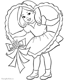 Valentine Day coloring pages for kids