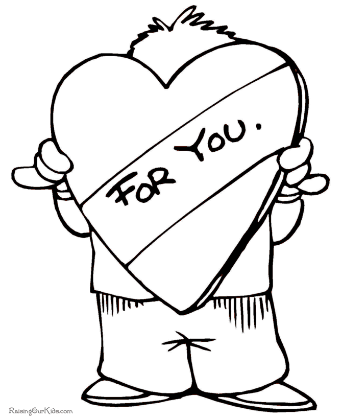 Preschool Valentine Day Coloring Pages - 023