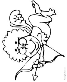 Valentines Day coloring pictures - Cupid