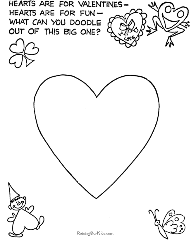 valentine poems and coloring pages for kids - photo #19