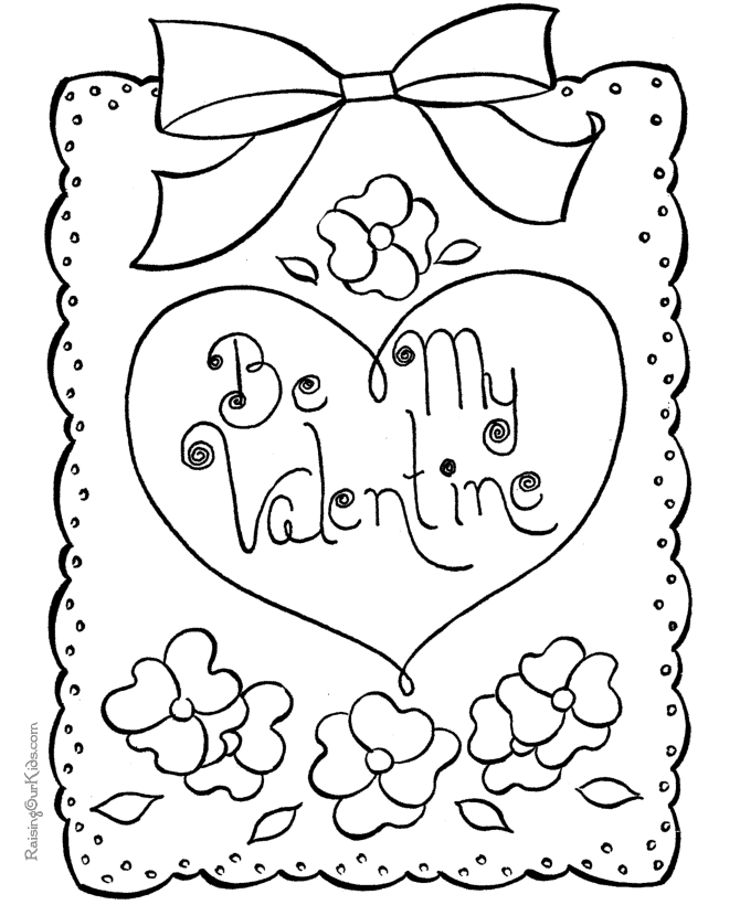 Valentine Coloring Sheets - 017