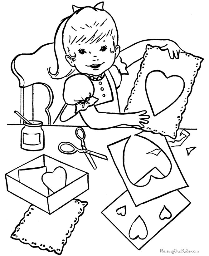 Valentine Day coloring sheets