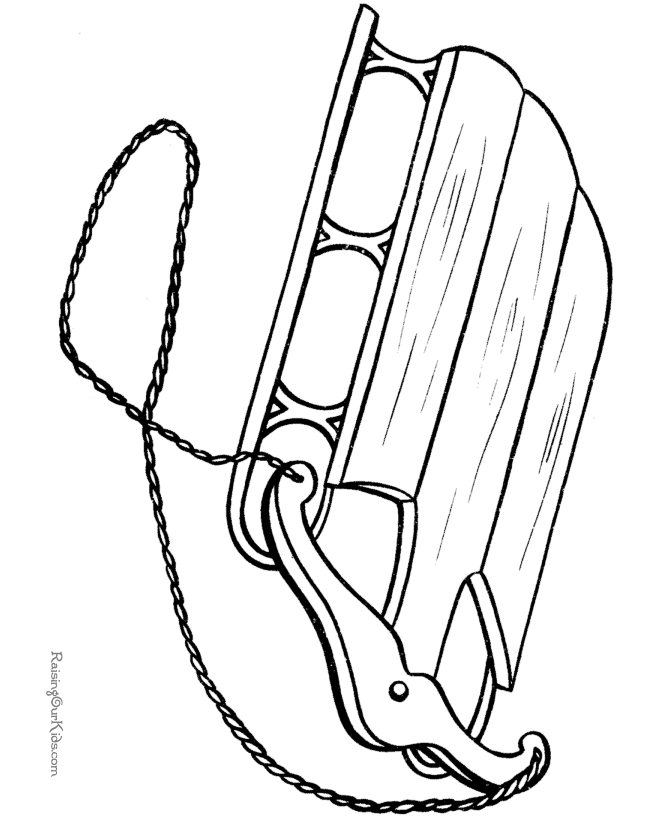 free-sled-coloring-picture-for-kid