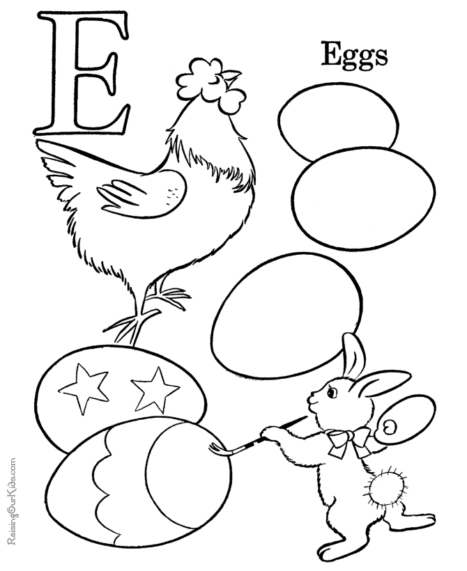 e coloring pages print - photo #21