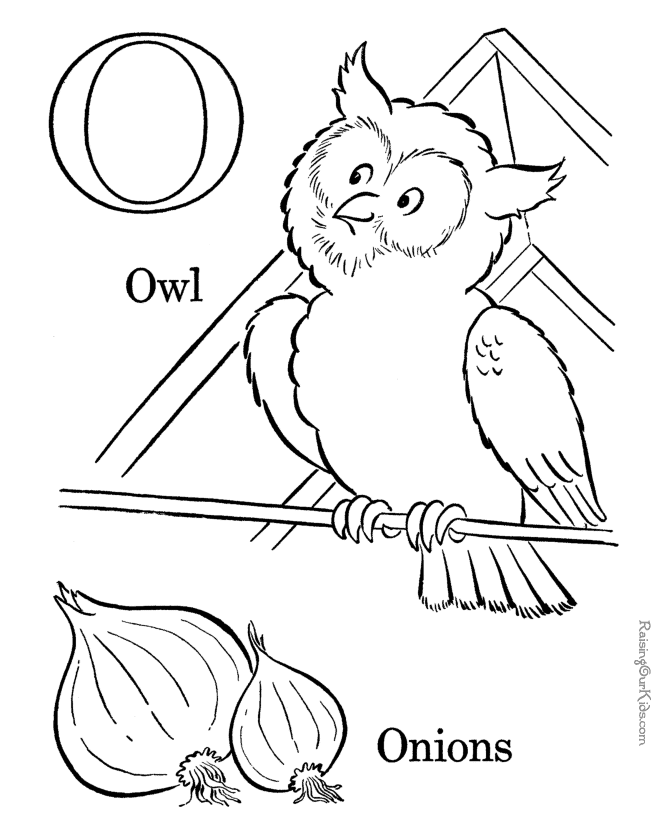 Free Alphabet coloring sheets - Letter O
