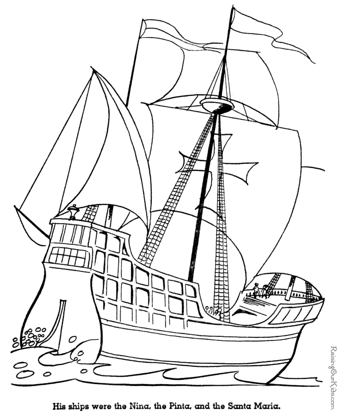 la nina ship coloring pages - photo #6
