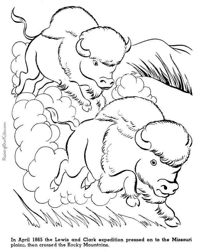 Lewis and Clark history coloring pages for kid