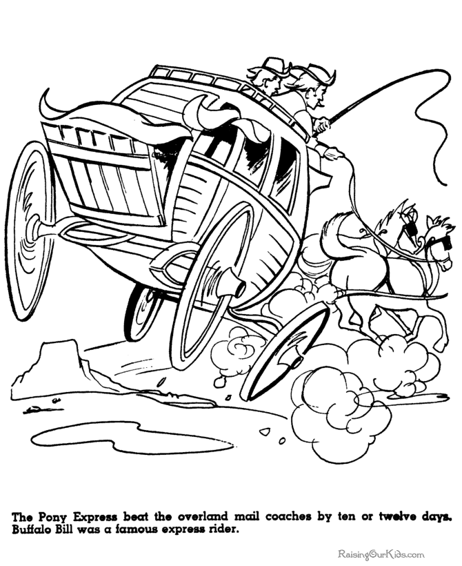 Buffalo Bill - History coloring pages for kids