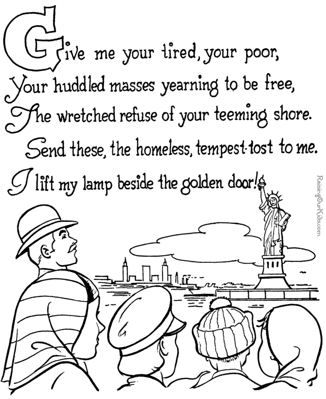 Statue of Liberty - kids coloring pages