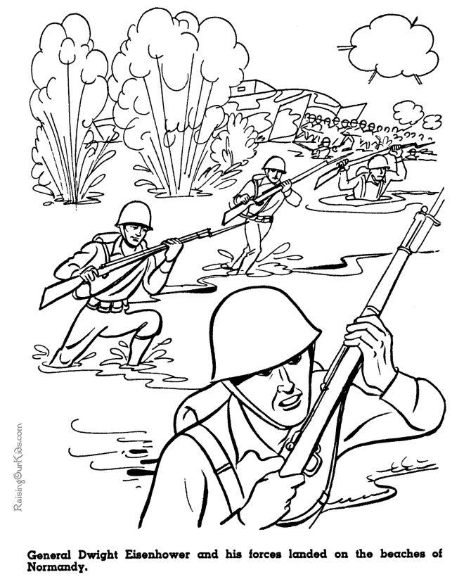 American History Military Coloring Pages Kid 107 Army Online