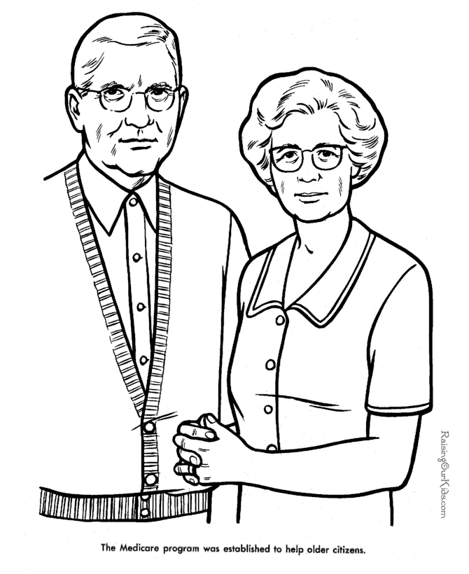 Medicare history coloring pages for kid