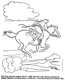 Pony Express coloring picture