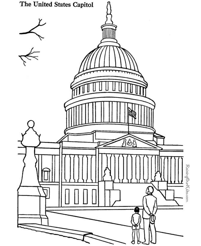 u s landmarks coloring pages - photo #16