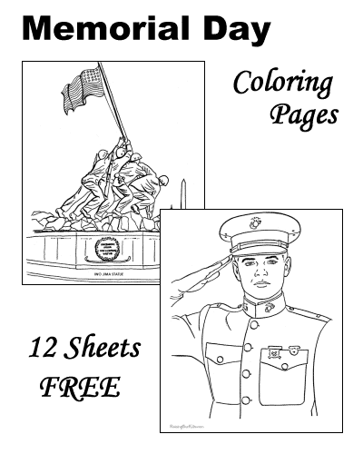 Memorial Day coloring pages!