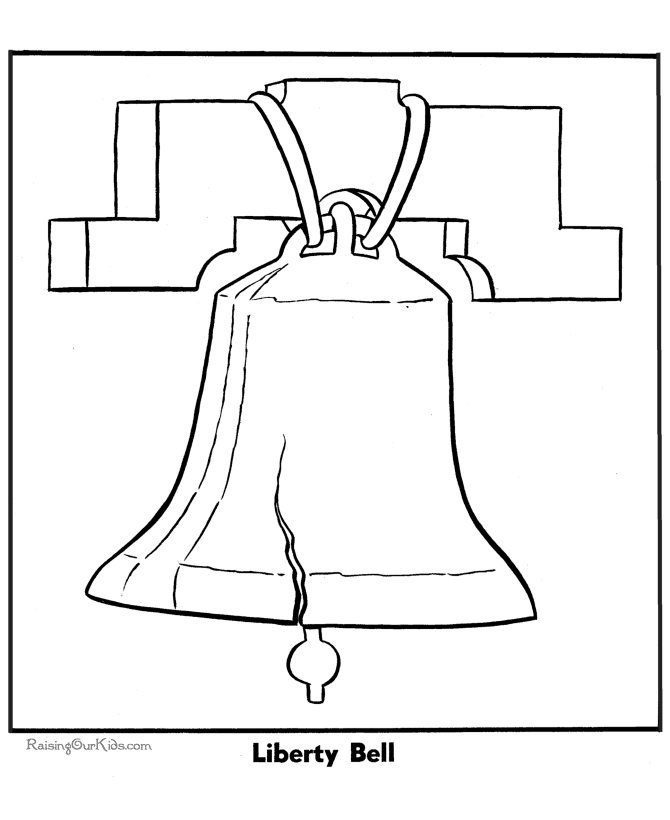 Patriotic Symbols - Liberty Bell Coloring Page