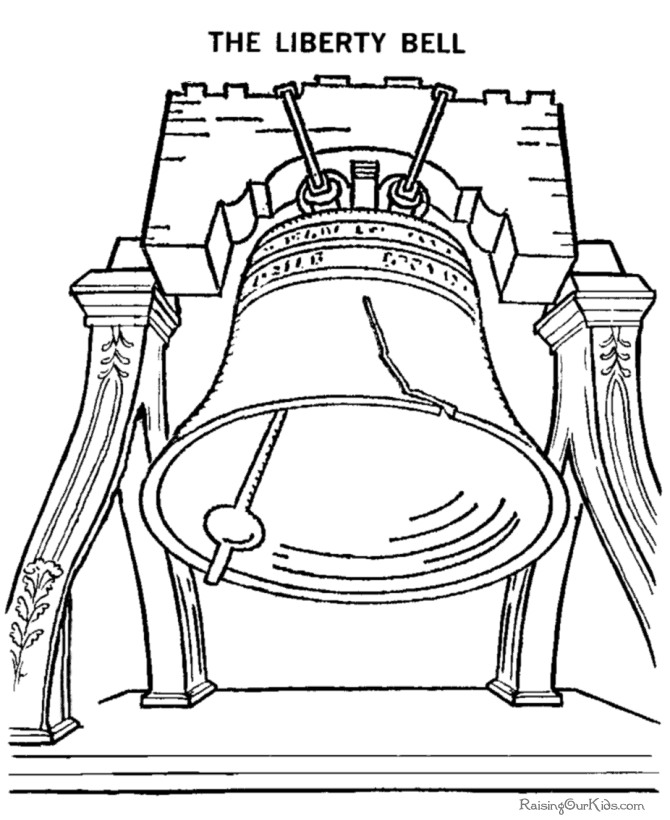 Patriotic Symbols - Liberty Bell coloring pages