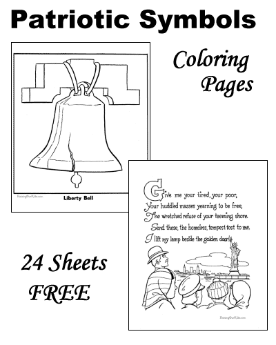 united states patriotic symbols coloring pages - photo #2