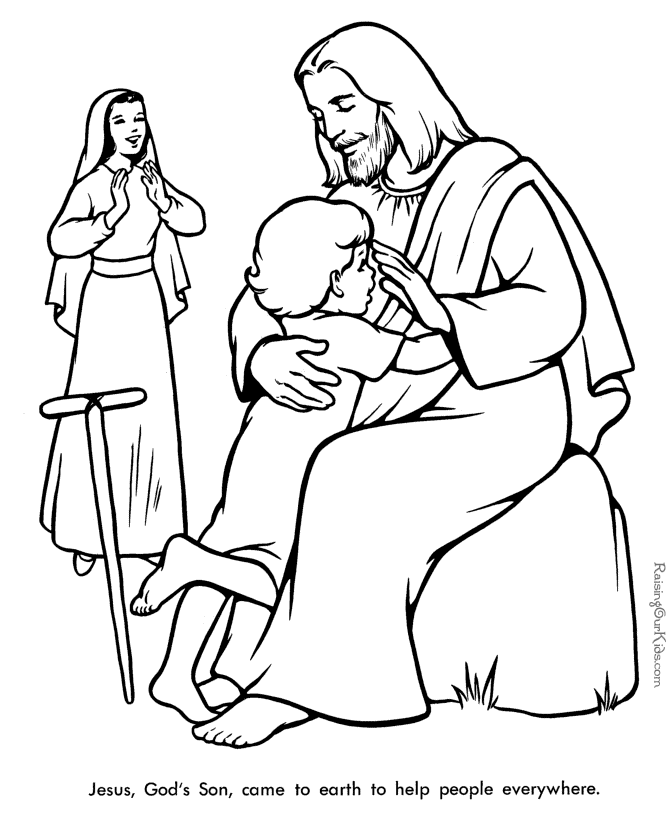 jesus caring coloring pages - photo #21
