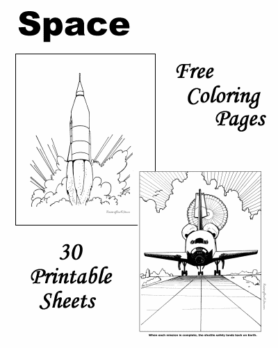 Space coloring sheets!