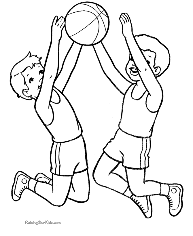 Basketball color page to print