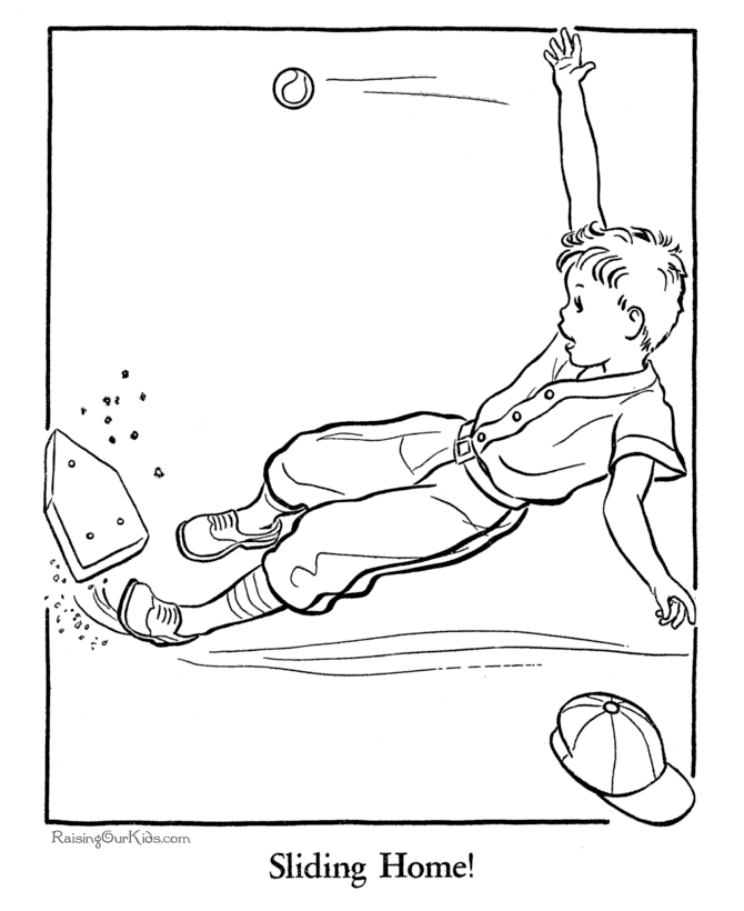 Baseball coloring page for kids