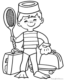 Sports coloring page