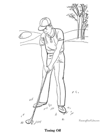 Sports coloring sheets - Golf picture to color