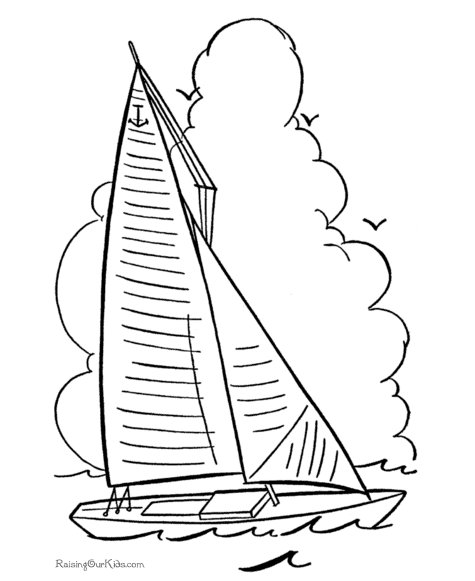 sailboat coloring pages crafts - photo #18