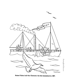 Coloring pages of boats