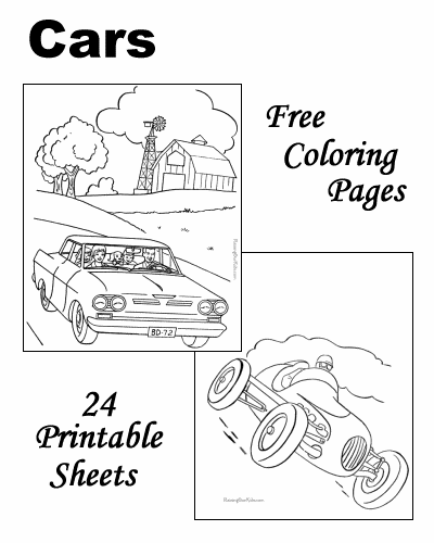 Car coloring sheets!