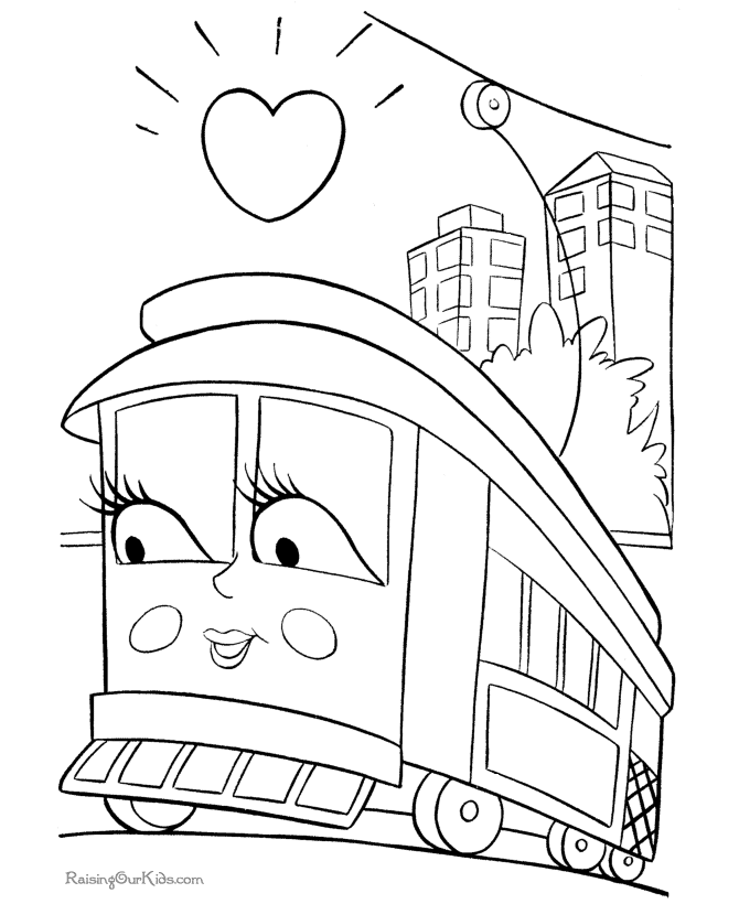 Child page to color of train