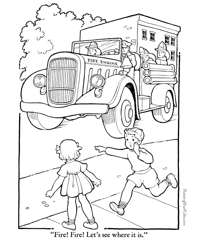 Kid color page of truck