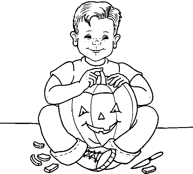 Print and color halloween pictures