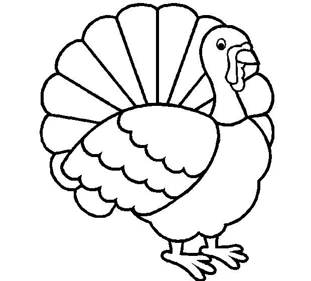 Thanksgiving turkey to color online