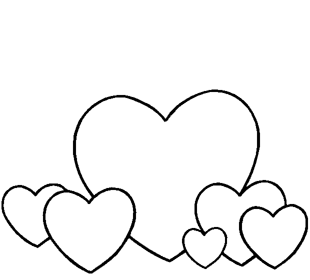 Valentine hearts coloring pages online