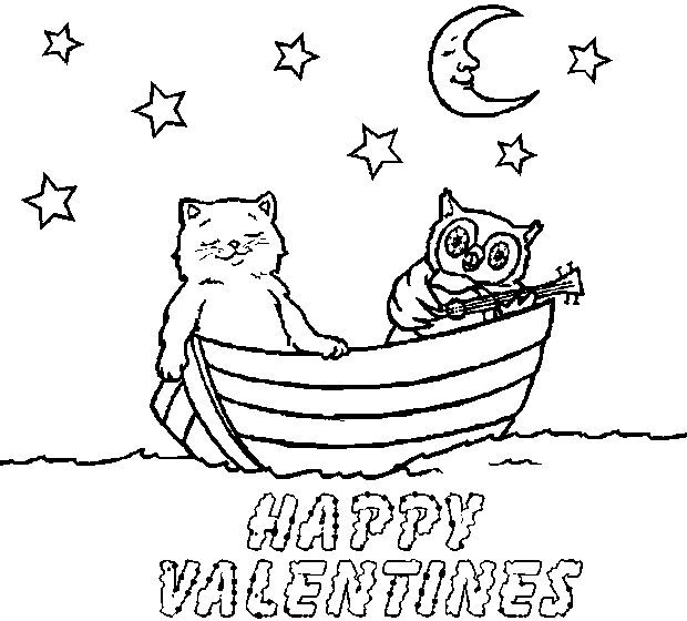 Valentine's Day pictures to color online